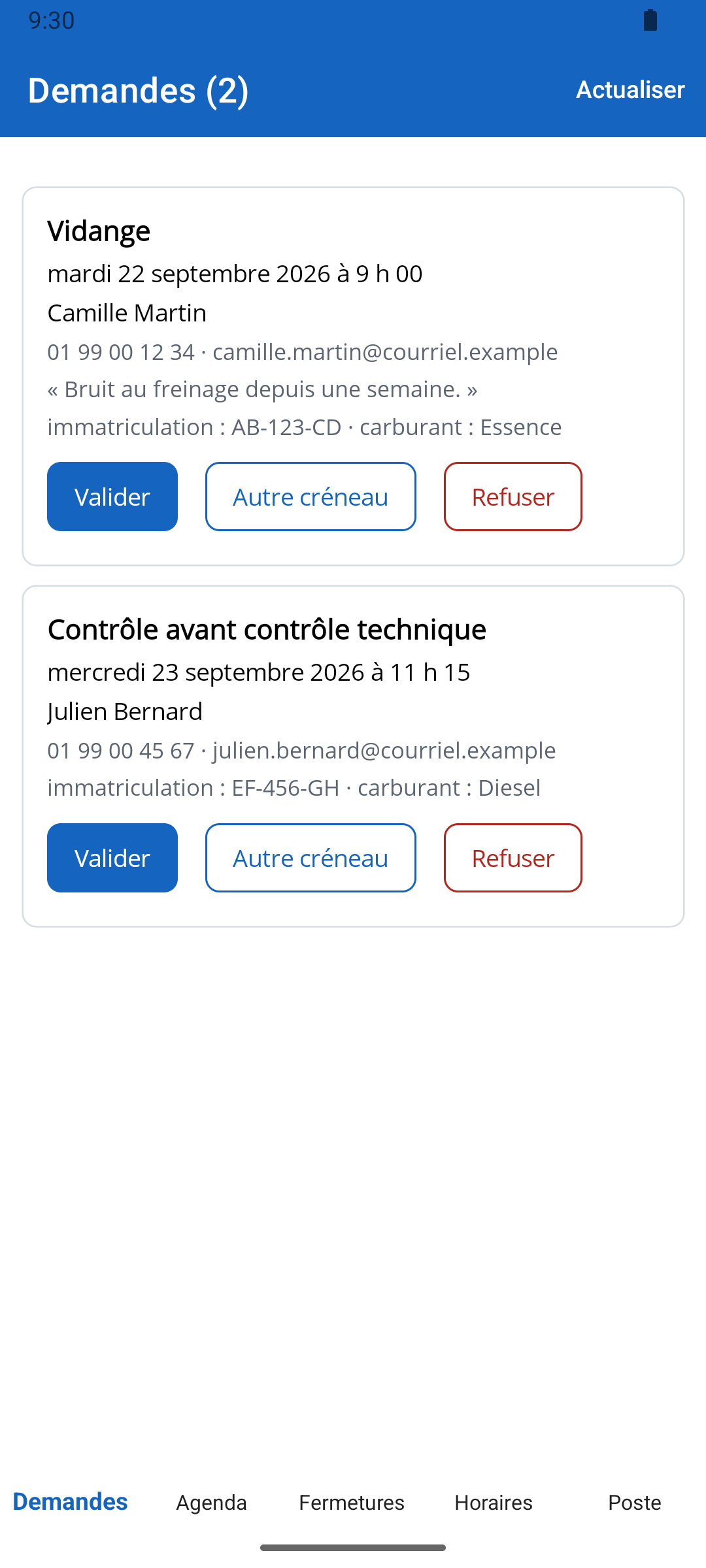Répondre à une demande depuis son téléphone