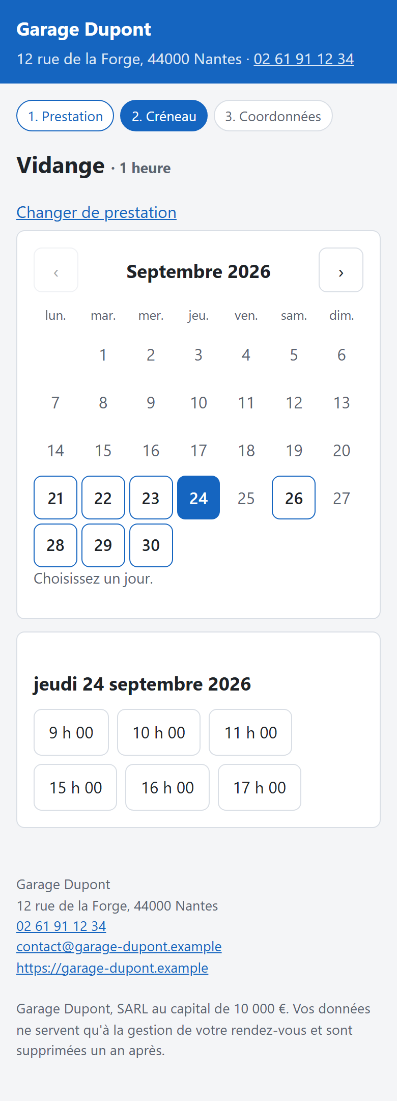 Un rendez-vous pris en trois gestes